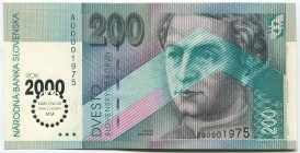 Slovakia 200 Korun 2000 Millenium
P# 37; № A 00001975; UNC; "Millennium"
