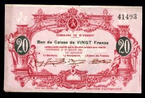 Belgium 20 Francs 1914 Commune De Stembert
№ 41493