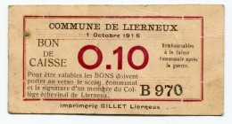 Belgium 10 Centimes 1915 Commune De Lierneux
№ B970
