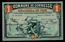 Belgium 1 Franc 1915 Commune De Cornesse
№ 002860; UNC
