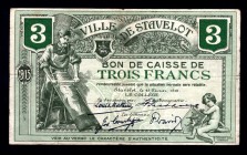 Belgium 3 Francs 1915 Commune De Stavelot
№ 17251