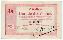 Belgium 10 Francs 1915 Commune D'Aubel
№ 00260
