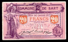 Belgium 20 Francs 1915 Commune De Sart
№ 44265