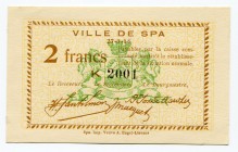 Belgium 2 Francs 1916 Ville De Spa
№ K 2001; UNC