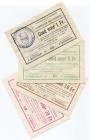 Belgium Set of 4 Notes 1940 Provincie West-Vlaanderen
1-5-10-20 Francs; XF