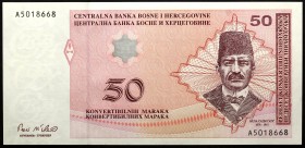 Bosnia and Herzegovina 50 Convertible Maraka 1998
P# 67a; № A5018668; UNC