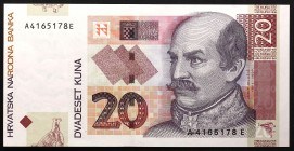 Croatia 20 Kuna 2001
P# 39a; № A4165178E; UNC
