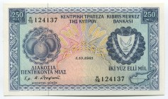 Cyprus 250 Mils 1981
P# 41c; UNC