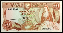 Cyprus 50 Sent 1983
P# 49; № D485901; AUNC