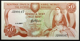 Cyprus 50 Sent 1987
P# 52; № J299147; UNC