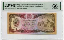 Afghanistan 1000 Afghanis 1991 (ND) SH 1370 PMG 66 EPQ
P# 61c