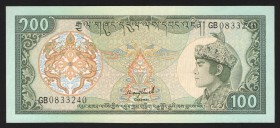 Bhutan 100 Ngultrum 1992
P# 18b; GB0833240; UNC