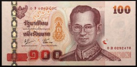 Thailand 100 Baht 2005
P# 114; № 0B0292478; UNC