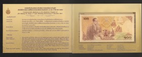 Thailand 100 Baht 2011 in the Booklet
P# 124; 9K4500446; Comomerative issue; UNC