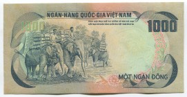 Vietnam South 1000 Dong 1972
P# 34a; № D6 484040; UNC