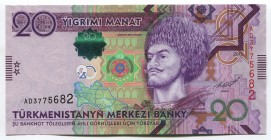 Turkmenistan 20 Manat 2012
P# 32; № AD3775682; UNC