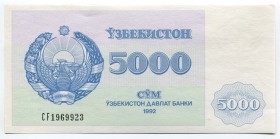 Uzbekistan 5000 Sum 1992
P# 71a; № CF1969923; UNC