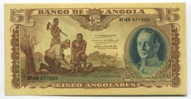 Angola 5 Angolares 1947 Very Rare
P# 77a; № 37 rED 077000; aUNC; "General Carmona"; Very Rare