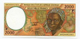 Central African States 2000 Francs 2000 P for Chad
P# 603Pg; № 0026682361; UNC