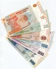 Congo Democratic Republic Set of 6 Notes 2003 -07
10-20-50-100-200-500 Francs; UNC