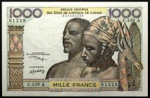 Ivory Coast 1000 Francs 1965
P# 103Ak; № 91228; UNC