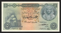Egypt 5 Pounds 1958
P# 31; 065216; UNC-