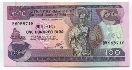 Ethiopia 100 Birr 1991
P# 45b; № BW 988718; UNC