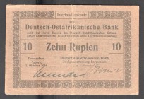 German East Africa 10 Rupien 1915 Very Rare
P# 38; 55251; VF+