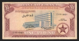 Ghana 1 Pound 1958
P# 2a; Y/1 771921; VF