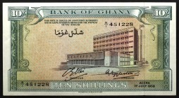 Ghana 10 Shillings 1958
P# 10a; № N1-451228; UNC