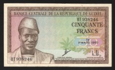 Guinea 50 Francs 1960
P# 12; BT938246; VF-XF