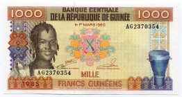 Guinea 1000 Francs 1985
P# 32a; № AG2370354; UNC