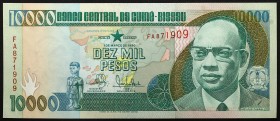 Guinea-Bissau 10000 Pesos 1990
P# 15a; № FA871909; UNC