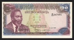 Kenya 100 Shillings 1978
P# 18; B/93 247091; UNC