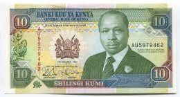 Kenya 10 Shillings 1992
P# 24d; № AU5979462; UNC