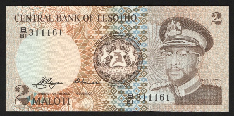 Lesotho 2 Maloti 1981
P# 4a; B/81 311161; UNC