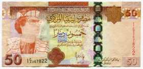 Libya 50 Dinars 2008
P# 75; № 267822; XF-AUNC