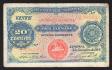 Mozambique 20 Centavos 1914
P# 57; A0,385,621; F
