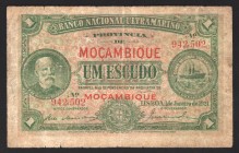 Mozambique 1 Escudo 1921 Rare
P# 66b; 942,502; Without dicreto; F