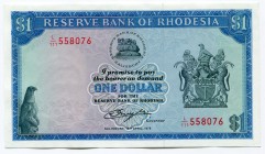 Rhodesia 1 Dollar 1978
P# 34c; № L111 558076; UNC