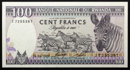 Rwanda 100 Francs 1989
P# 19; № J7255397; UNC