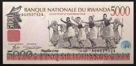Rwanda 5000 Francs 1998
P# 28; № AG0527324; UNC