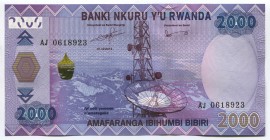 Rwanda 2000 Francs 2014
P# 40; № AJ 0618923; UNC