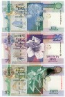 Seychelles Set of 3 Notes 1998 -08
10-25-50 Rupees; UNC