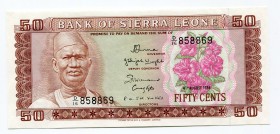 Sierra Leone 50 Cents 1984
P# 4e; № D16 858869; UNC