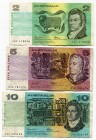 Australia Lot of 3 Banknotes 1985
2 5 10 Dollars 1985