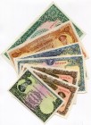 Burma Lot of 7 Banknots 1953
1 5 10 50 & 100 Rupees 1953