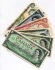 Canada Lot of 6 Banknotes 1954 - 1979
Various Dates & Denominations; F-UNC