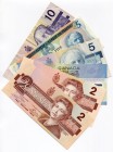 Canada Lot of 6 Banknotes 1986 - 2006
Various Dates & Denominations; VF-UNC