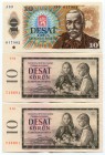 Czechoslovakia Lot of 3 Banknotes 1960 - 1986
XF-UNC